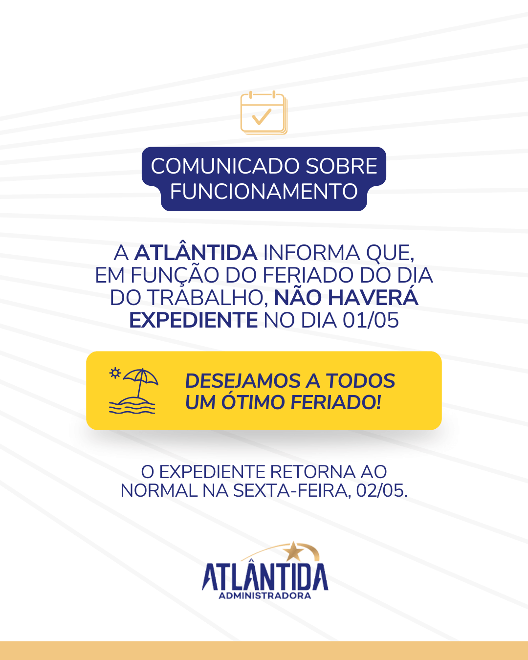 Comunicado sobre Funcionamento