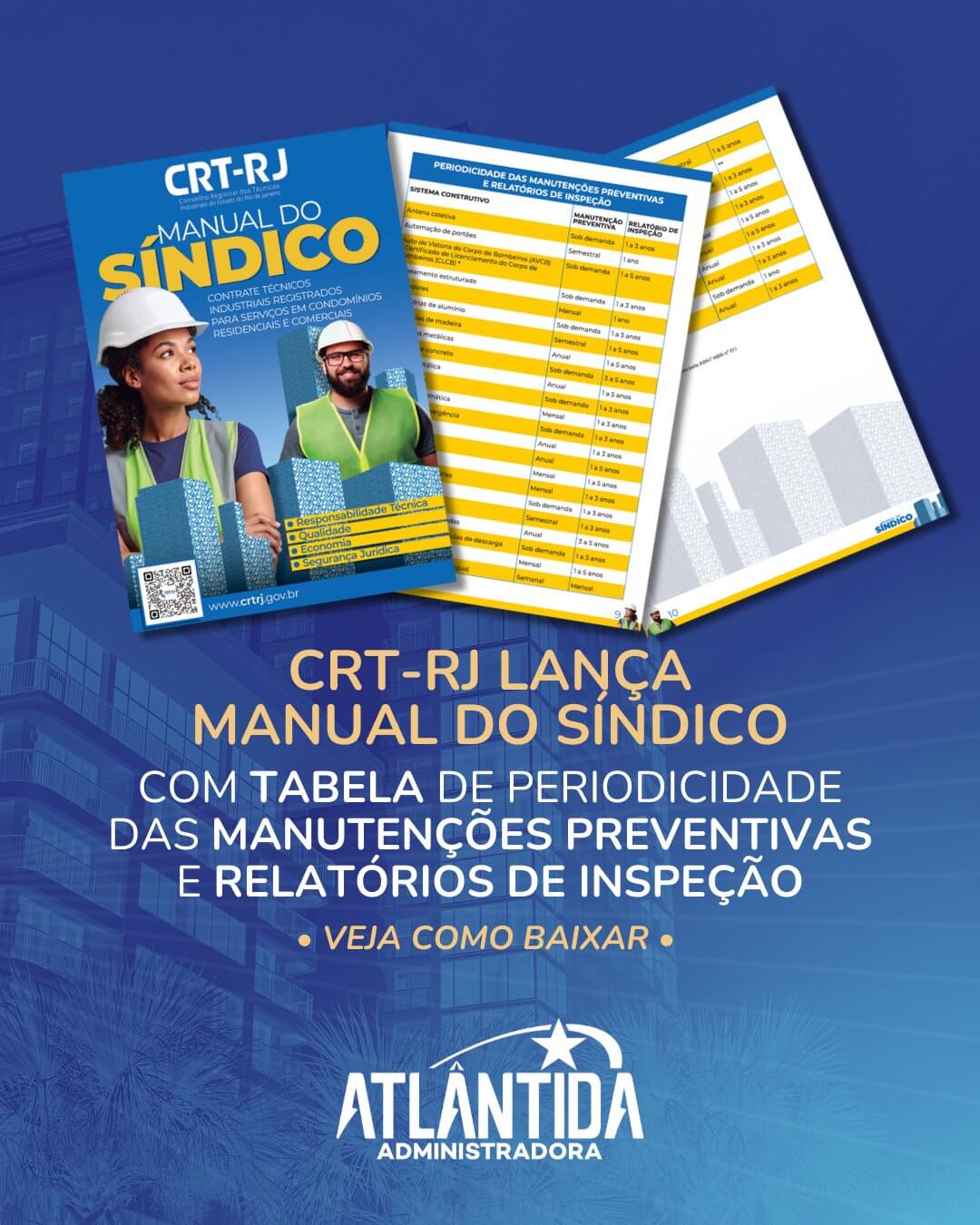 Manual do Síndico com Tabela de Periodicidade das Manutenções Preventivas e Relatórios de Inspeção para download gratuito