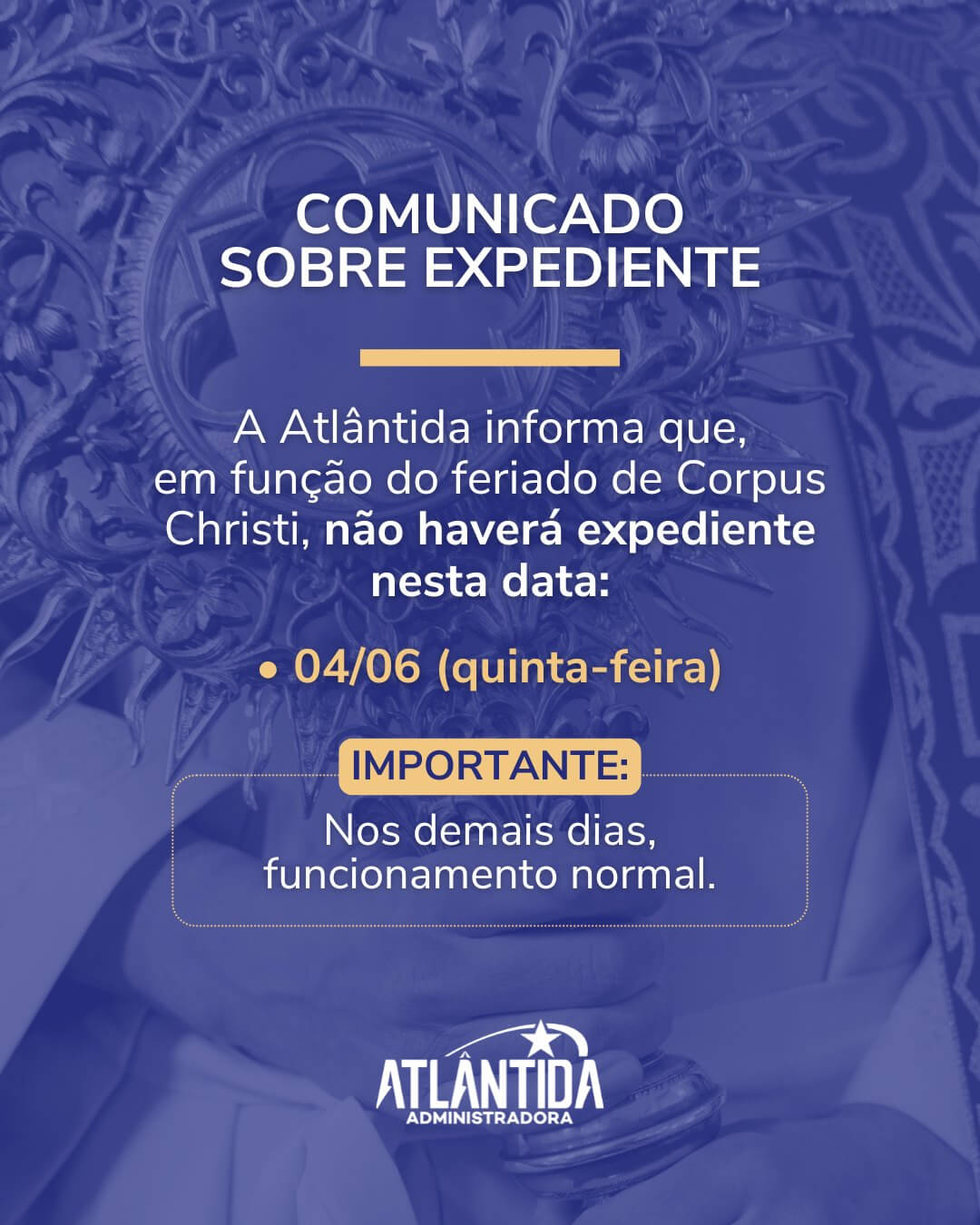 Comunicado sobre expediente – Corpus Christi